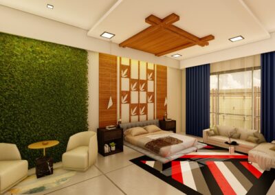 Bed room interior background